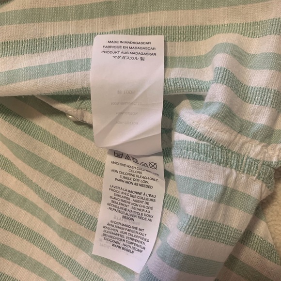 Madewell Central Shirt in Mint Stripe - Picture 5 of 9